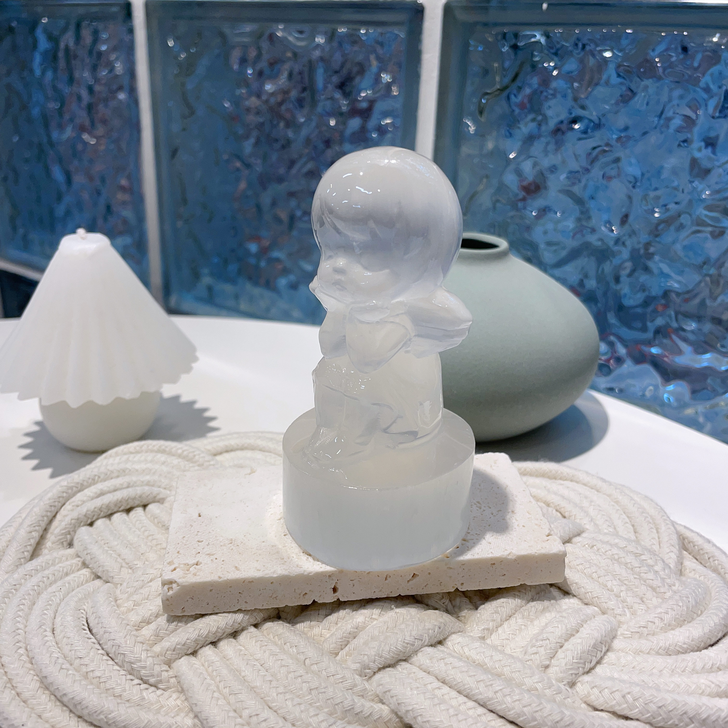 透石膏天使擺件