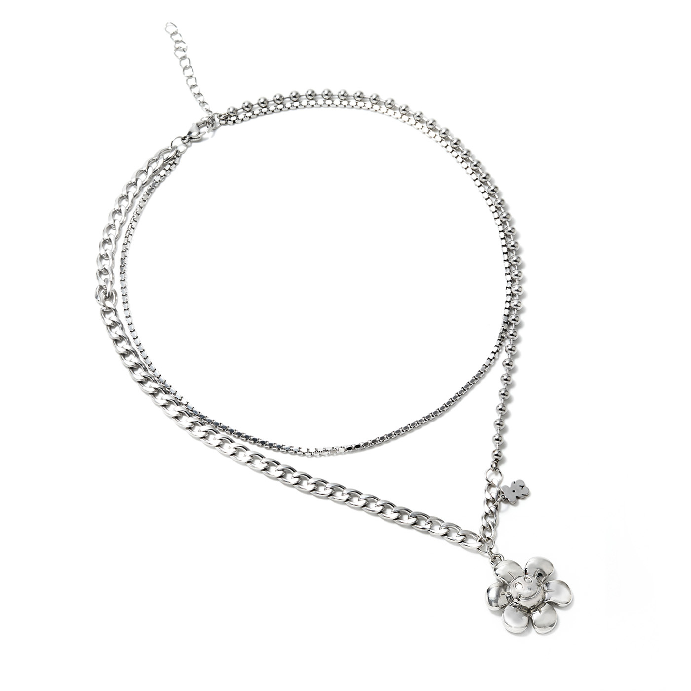 平價飾品,鋼飾,花,項鍊