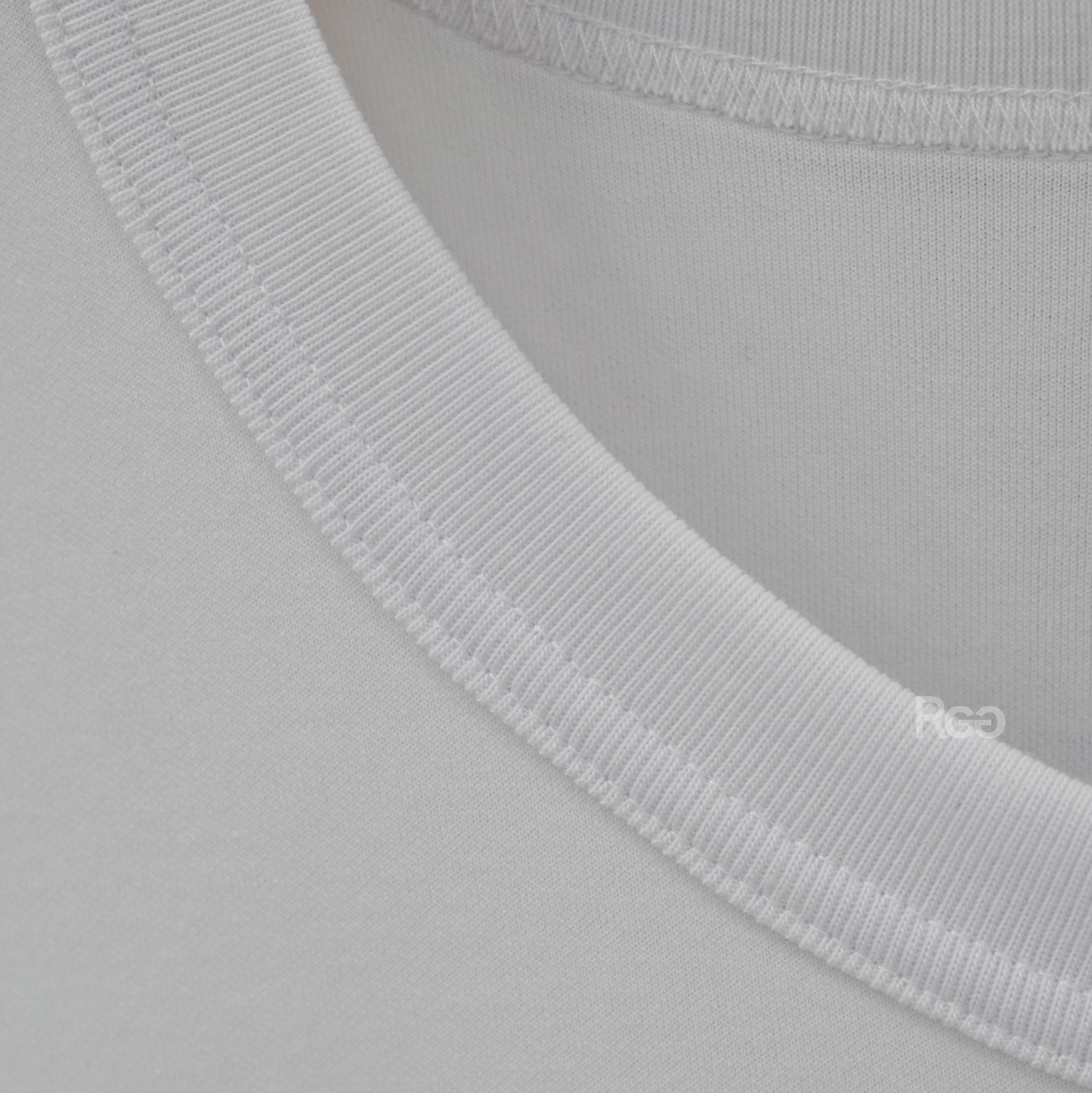 台灣製太空棉落肩側雙口袋長T白色細節照