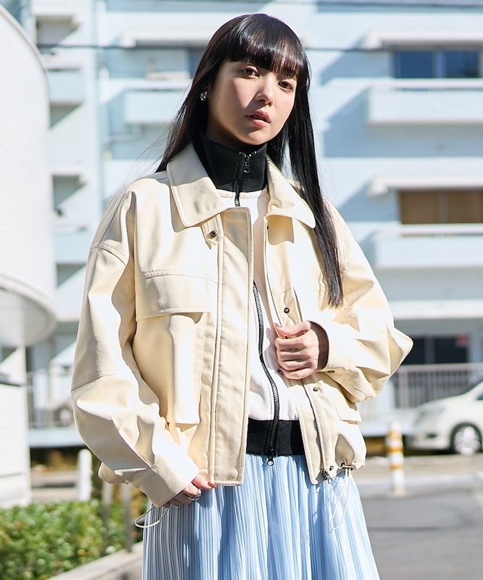 FREAK'S STORE / Faux leather short Blouson