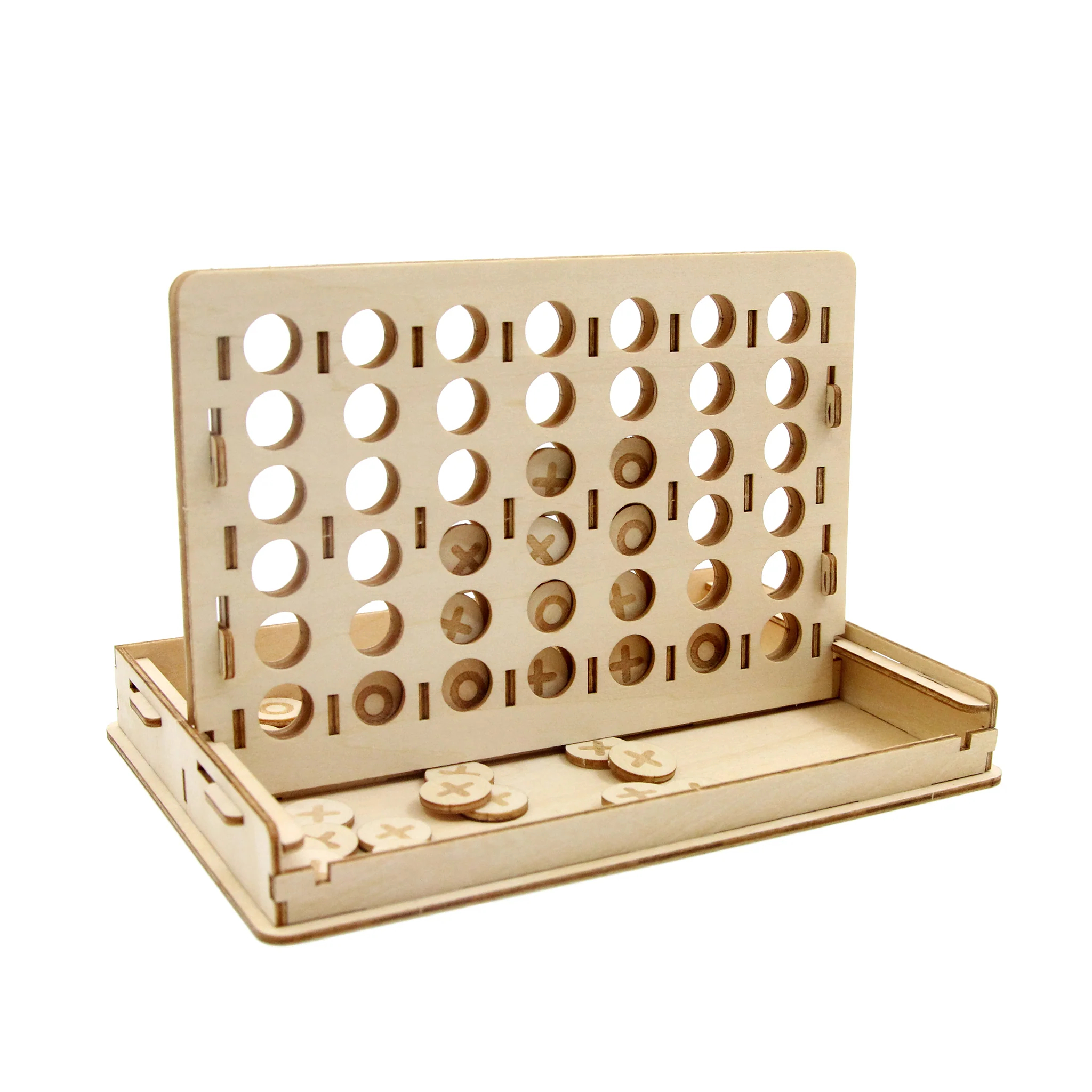 Jigzle 3D Plywood Puzzle - Game Station : Four-in-a-row