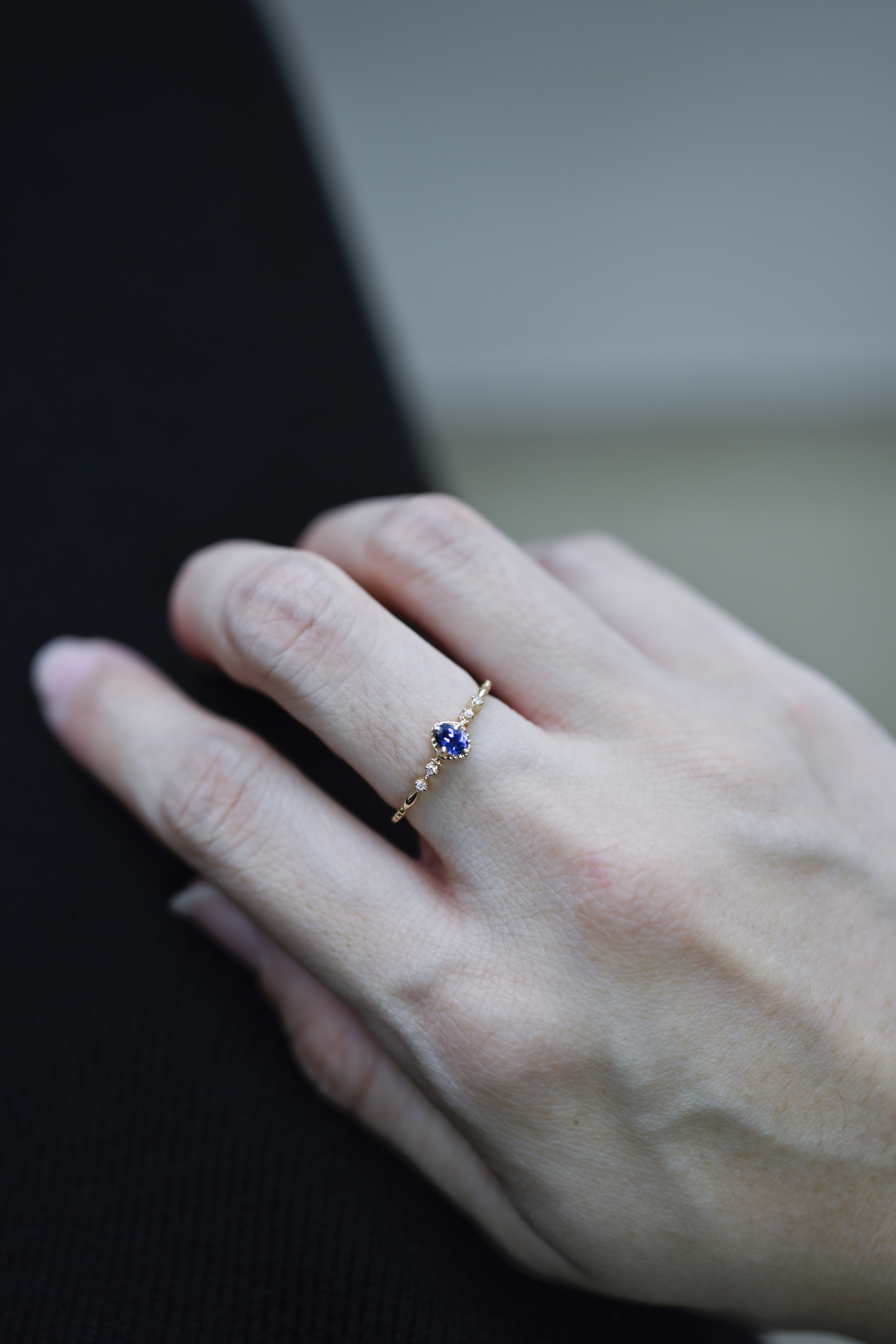 18K Claudia Ruby Or Blue Sapphire Diamond Ring
