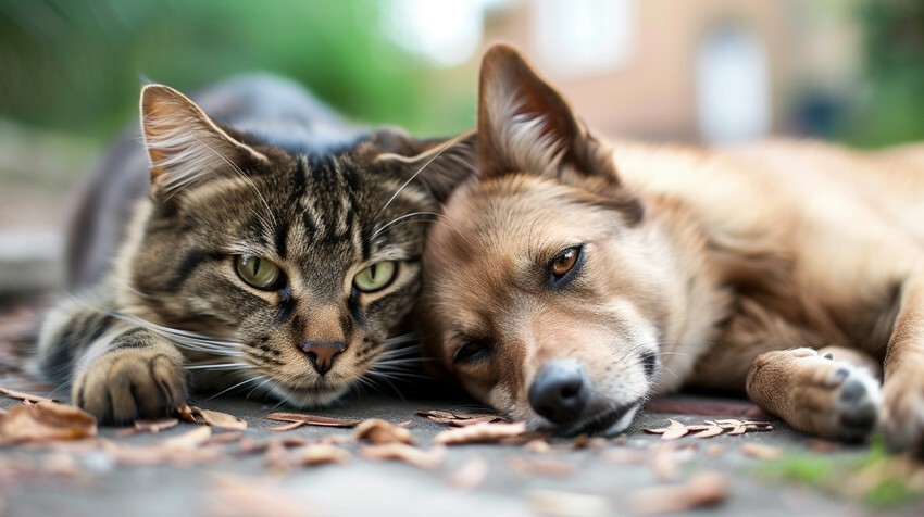 嬌寵醫生,嬌寵牠一生,寵物益生菌,狗狗益生菌,貓咪益生菌,狗狗跟貓咪躺在一起