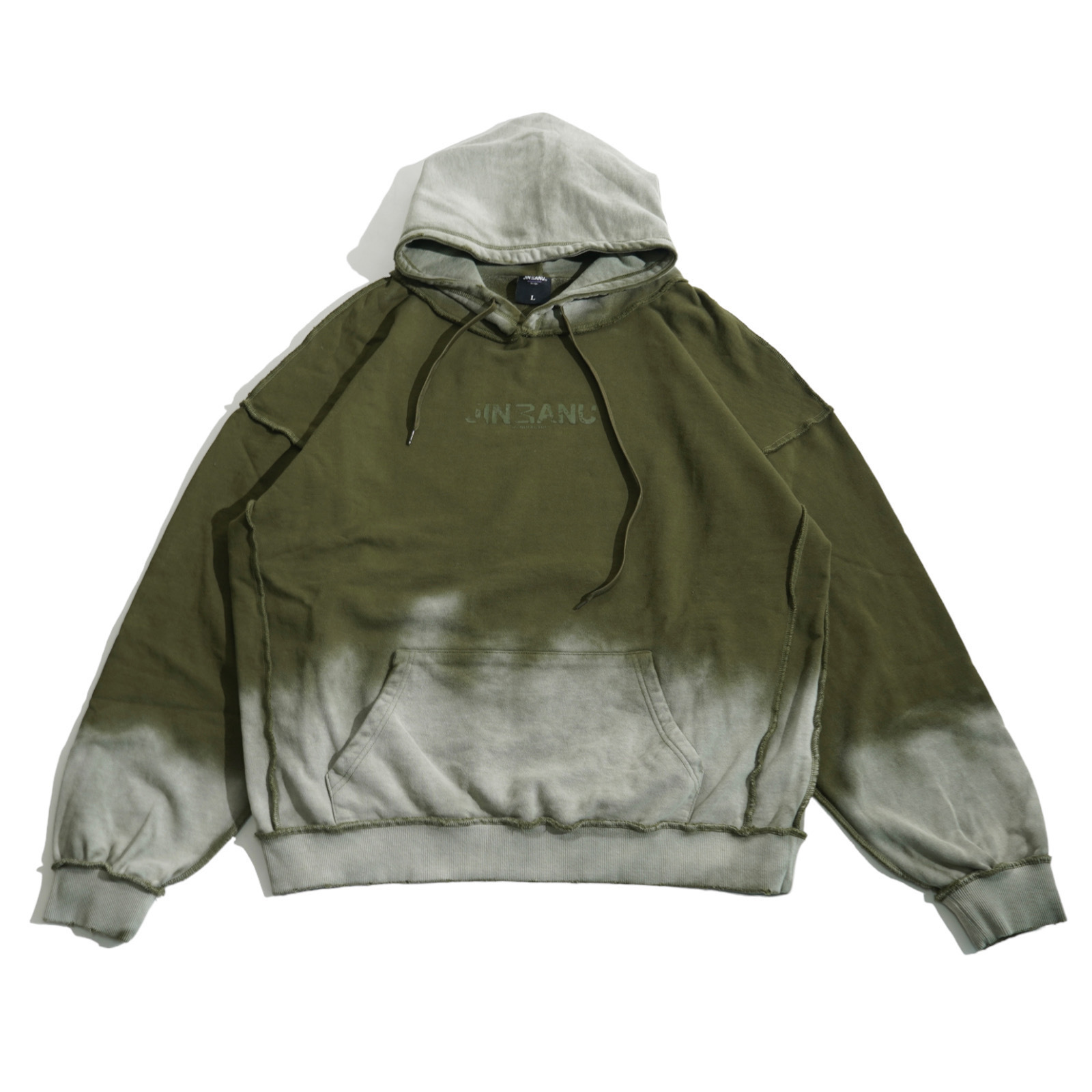 JINMANU (SALE) 薄款 拷克車線漸層水洗復古帽T