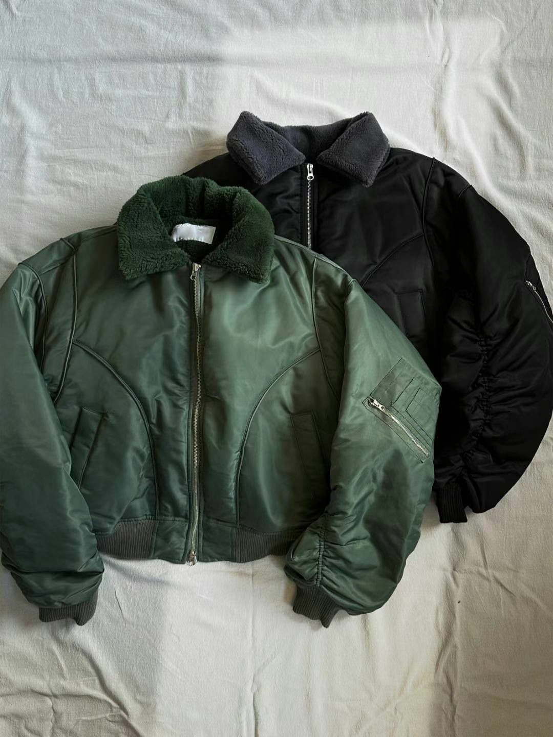 毛毛領拉鍊外套(抓毛底) JK2504