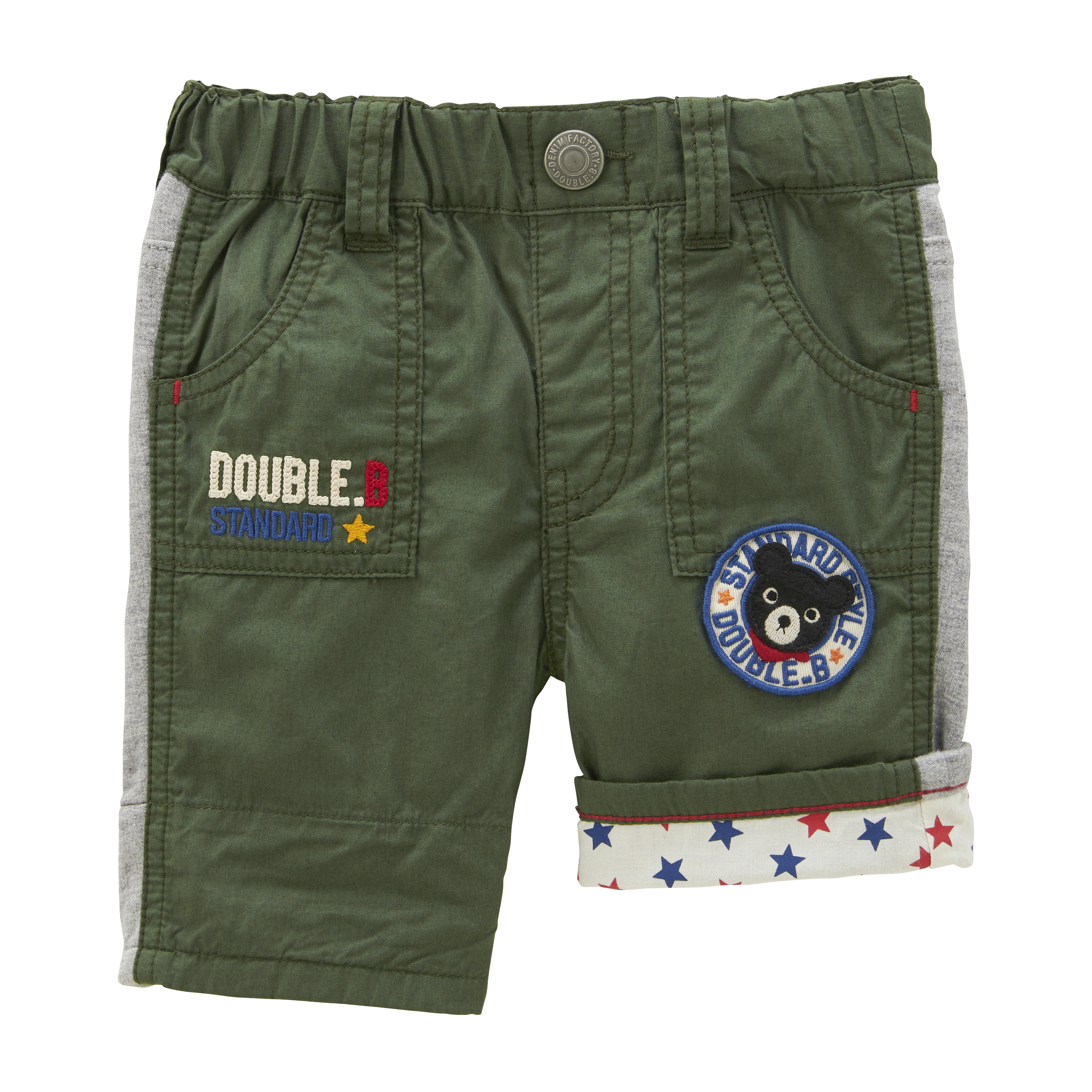 DB黑熊補丁牛仔半褲