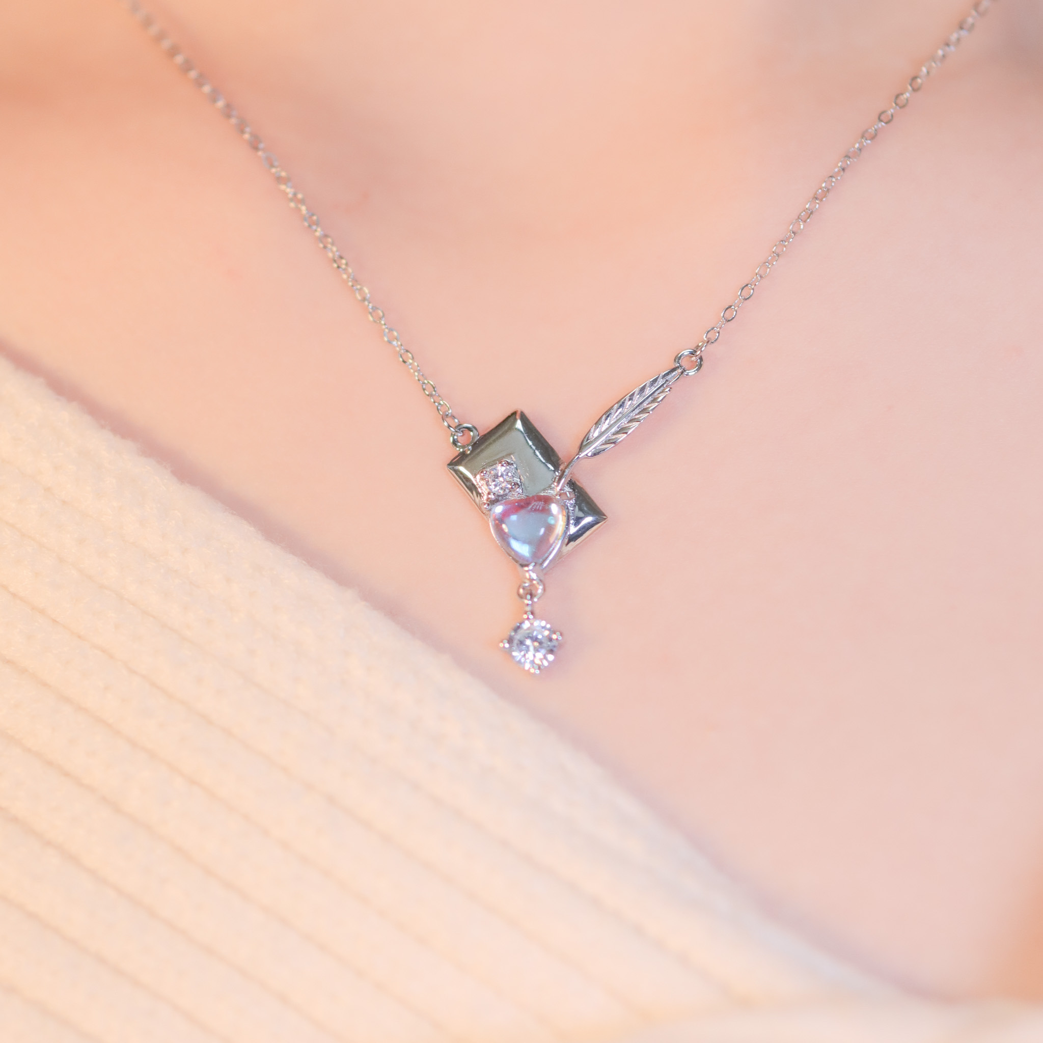 | 925純銀・ 白金 | 小情書項鍊 | NE1042 |