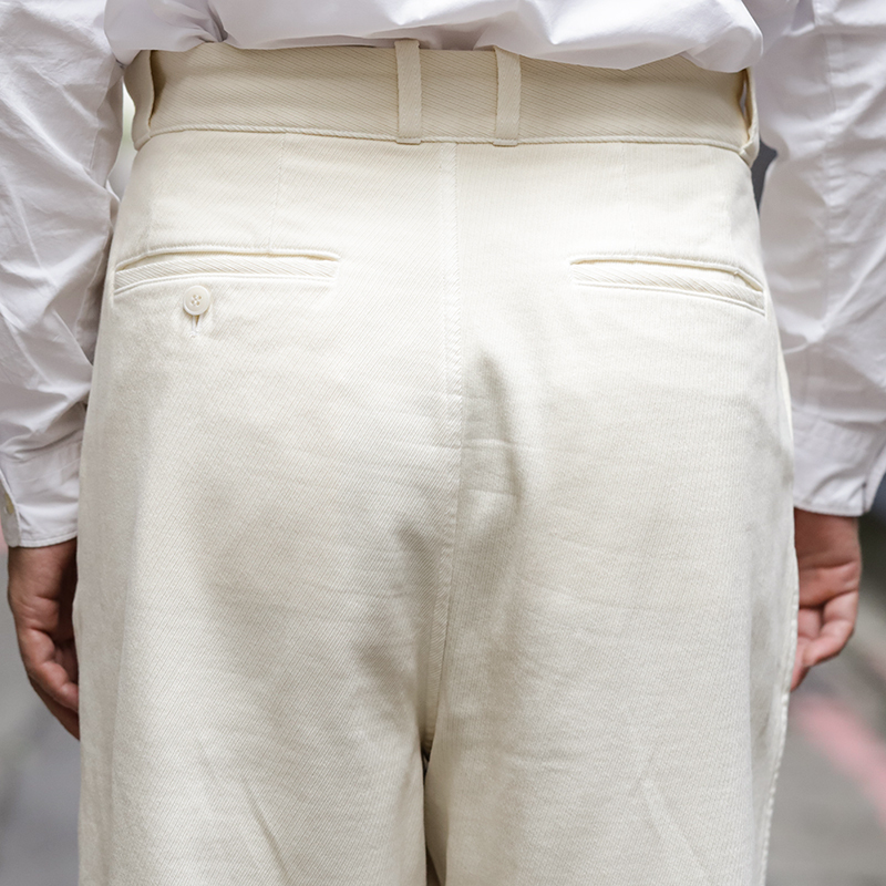 SSZ × YOKOO Pants Ivory YOKO SAKAMOTO Classic Work Wide Trousers White