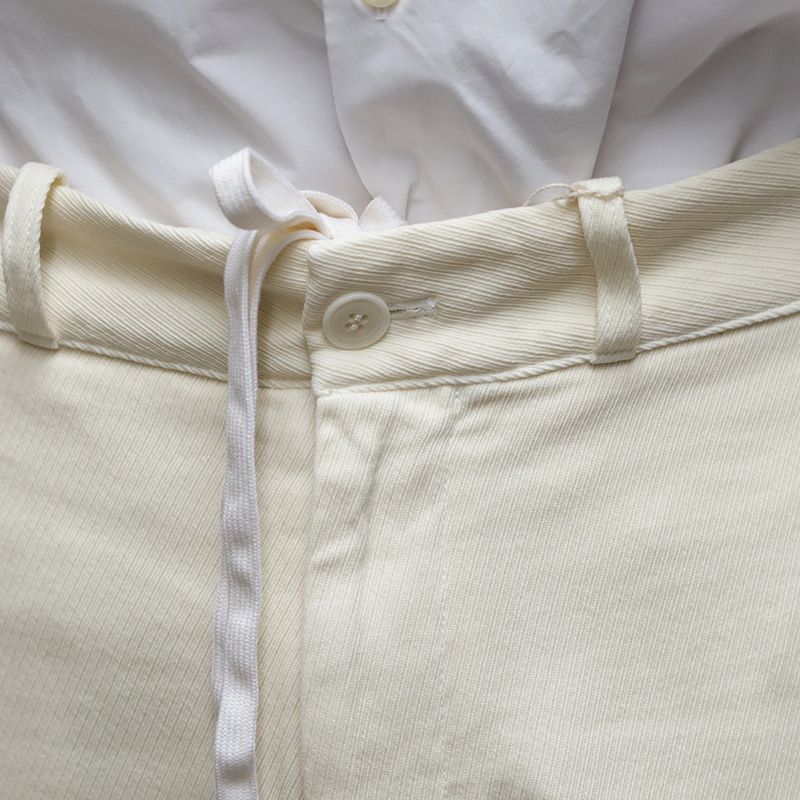 YOKO SAKAMOTO Classic Work Wide Trousers White