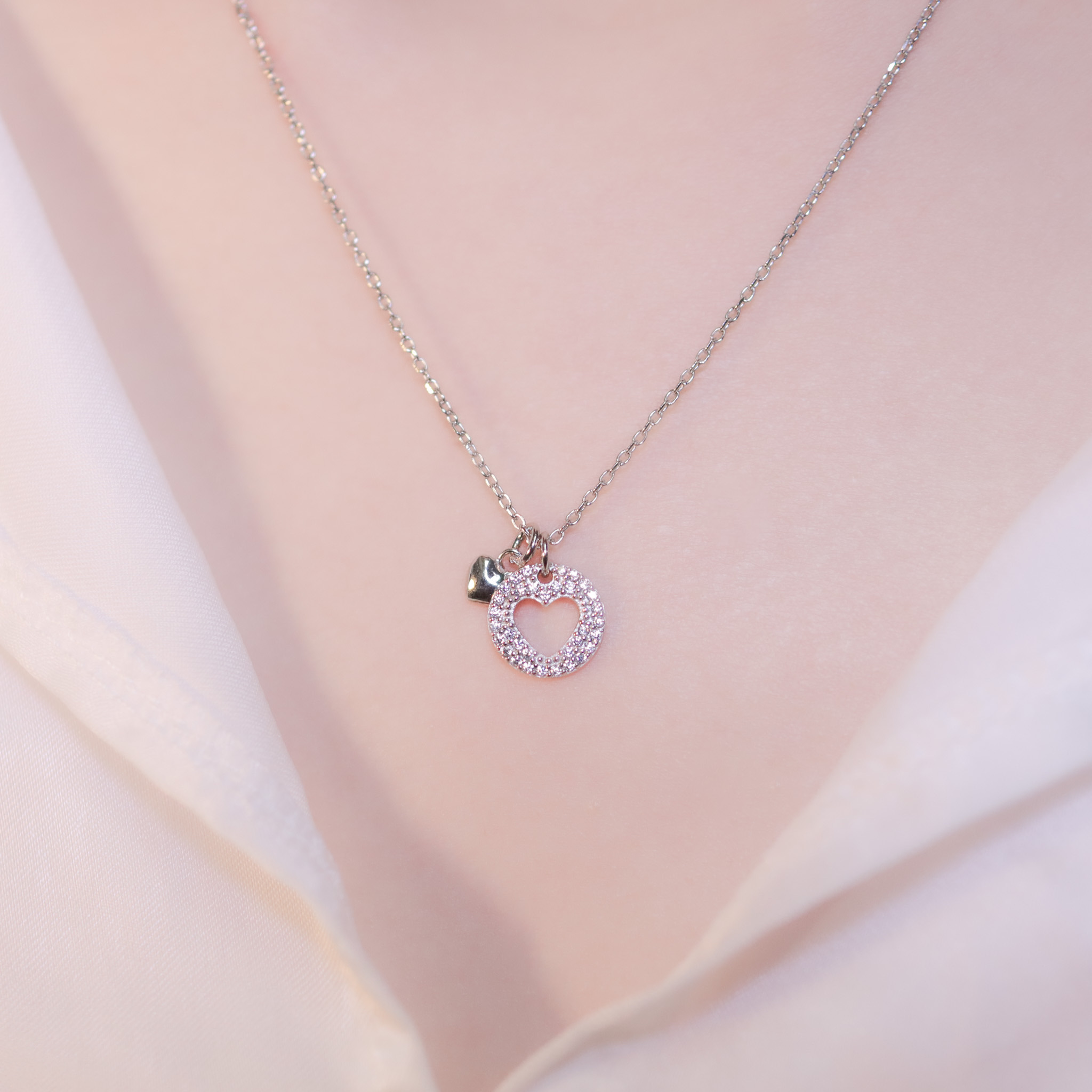 | 925 Silver・White Gold・Rose Gold | Follow You Necklace（Silver / Rose Gold） | NE1050 |