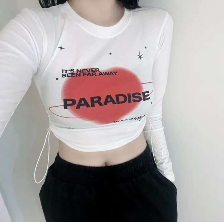 Paradise Galaxy Shirring Top