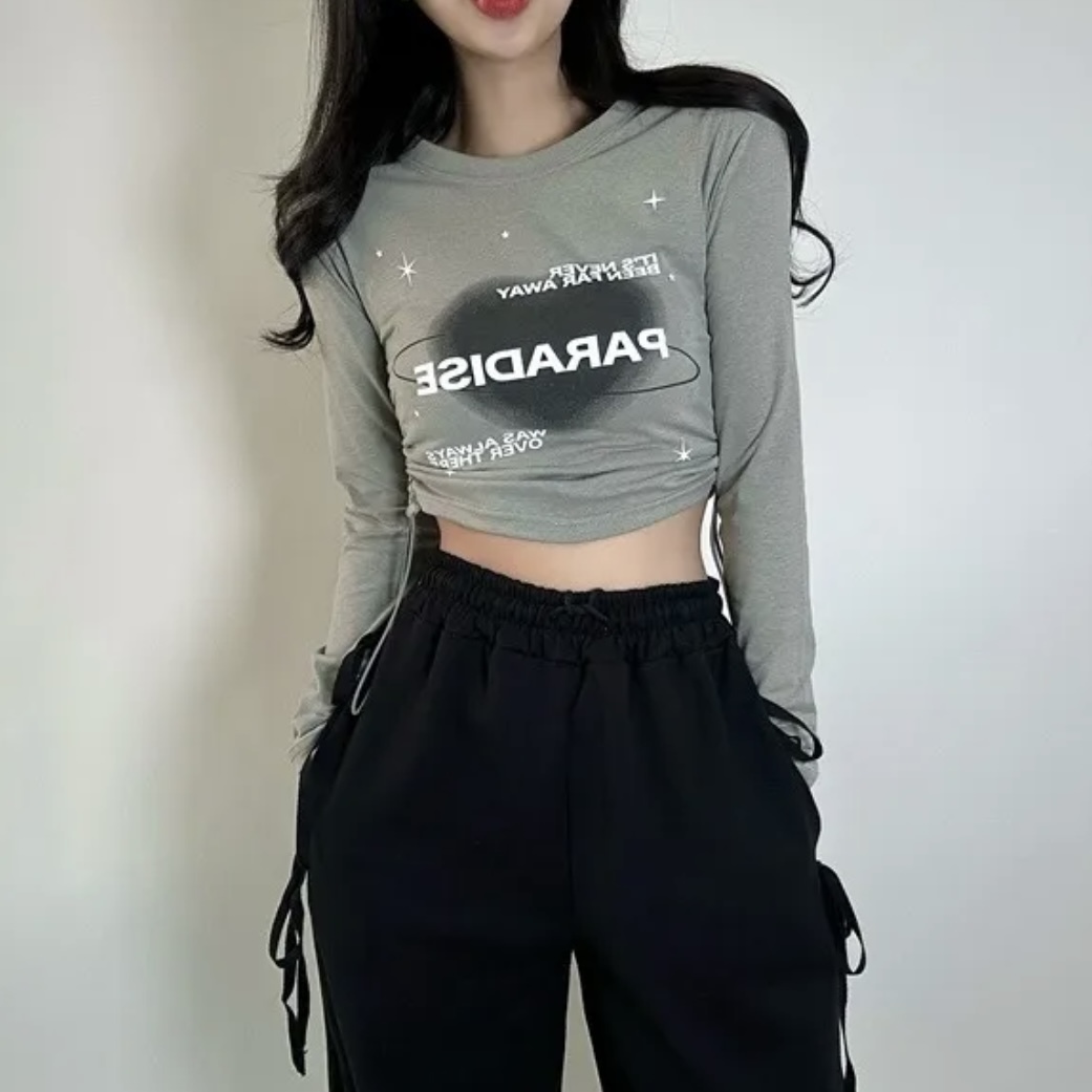 Paradise Galaxy Shirring Top