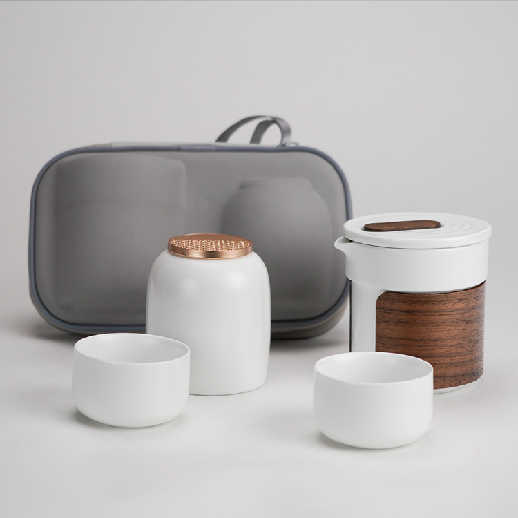 鹿港窯禮品館 │隨身携帶高顔值會議送禮伴手禮一壺一罐兩杯旅行茶具套裝功夫茶具 商務活動禮品
