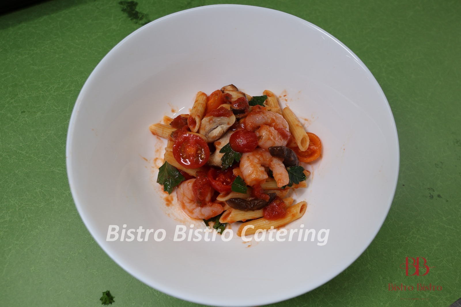 蝦肉磨菇長通粉