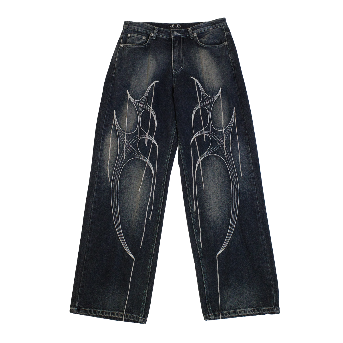 即納即納 【THUG CLUB】TRIBAL DENIM PANT BLUE 3 / L - メンズ