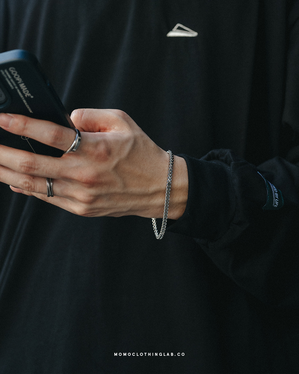 #現貨 (ACCB106) 正韓鋼手鍊 可調式方形龍骨手鍊