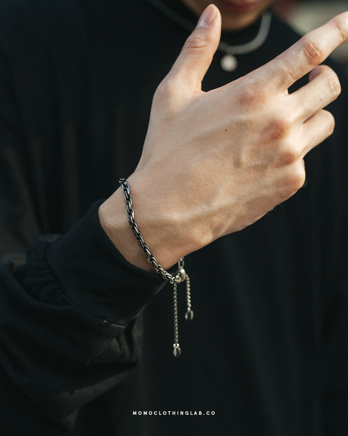 #現貨 (ACCB107) 正韓鋼手鍊 可調式雙色麻花手鍊