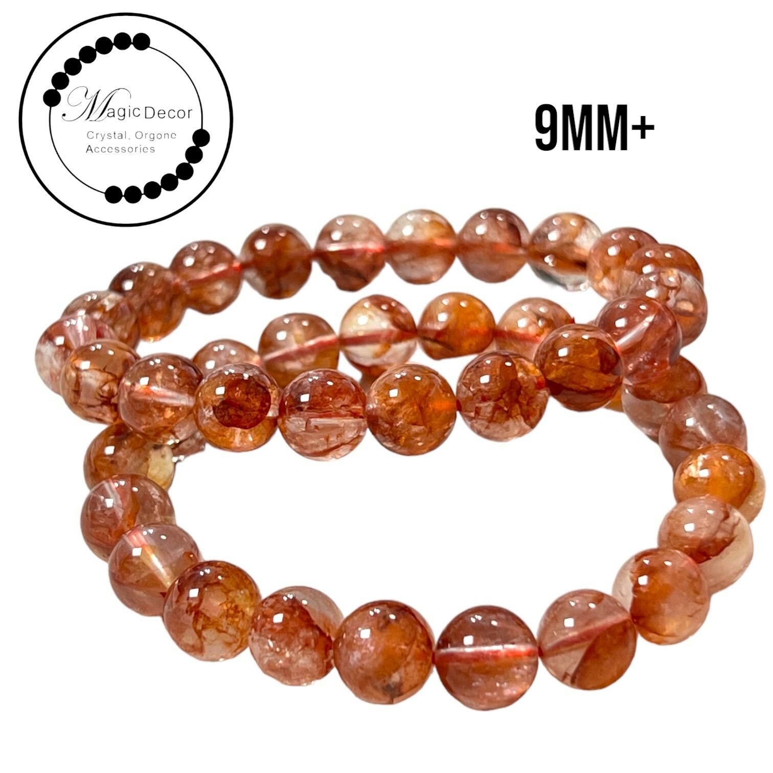 260411 - C26 9mm+高貨紅膠花手串（孤）