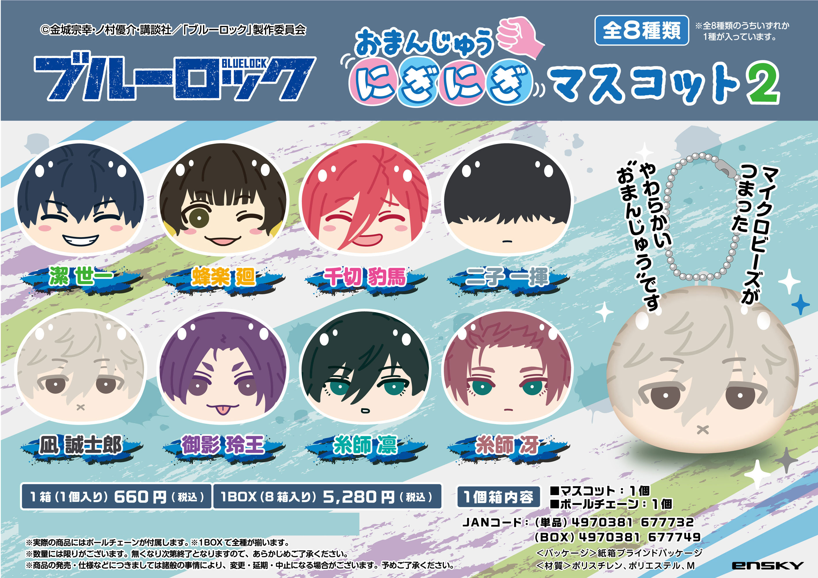 「ACG.GO」「預購」BLUE LOCK 藍色監獄 饅頭公仔掛件SET