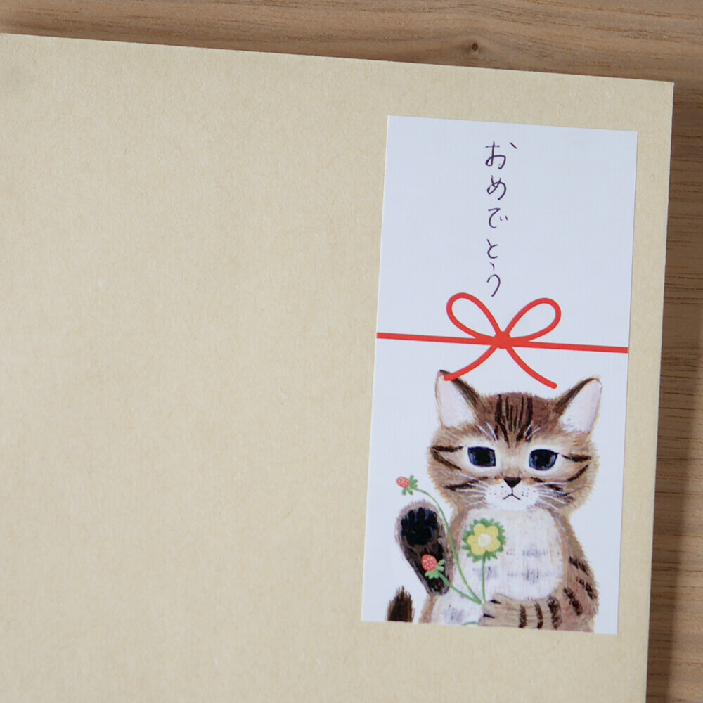 貓咪繪本2 可書寫標記貼紙 禮物貼紙｜日本 4legs