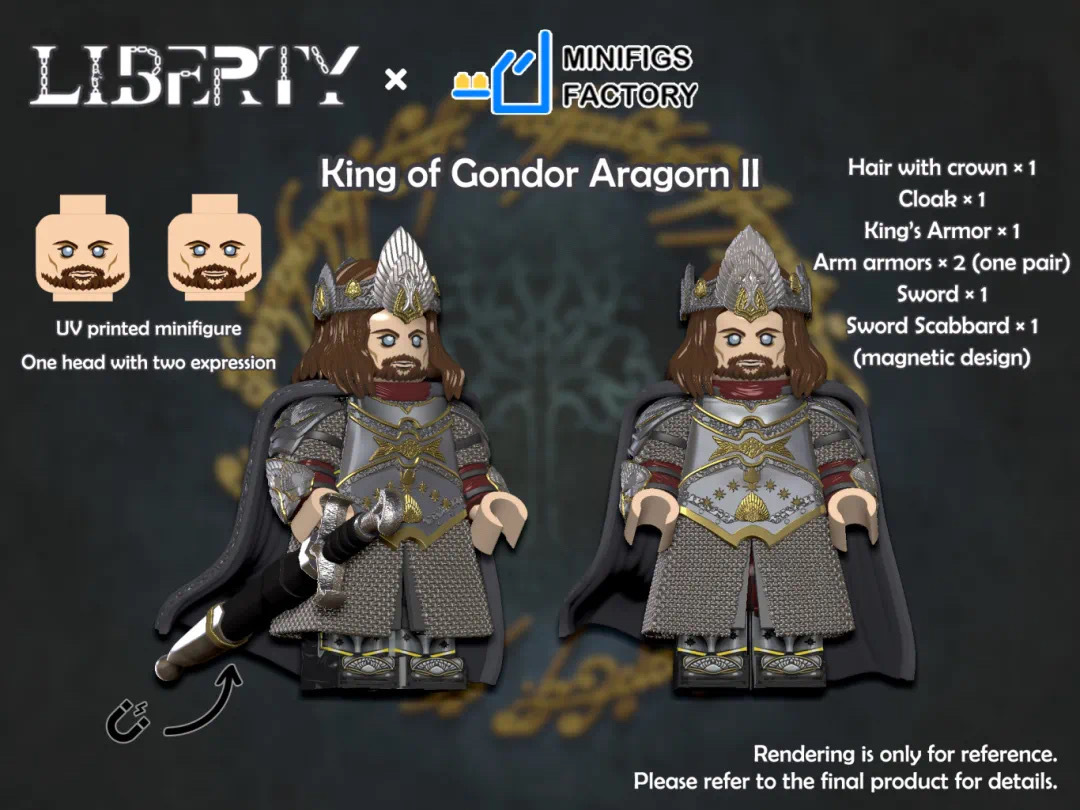 【Liberty x Minifigs.Factory】國王阿拉貢