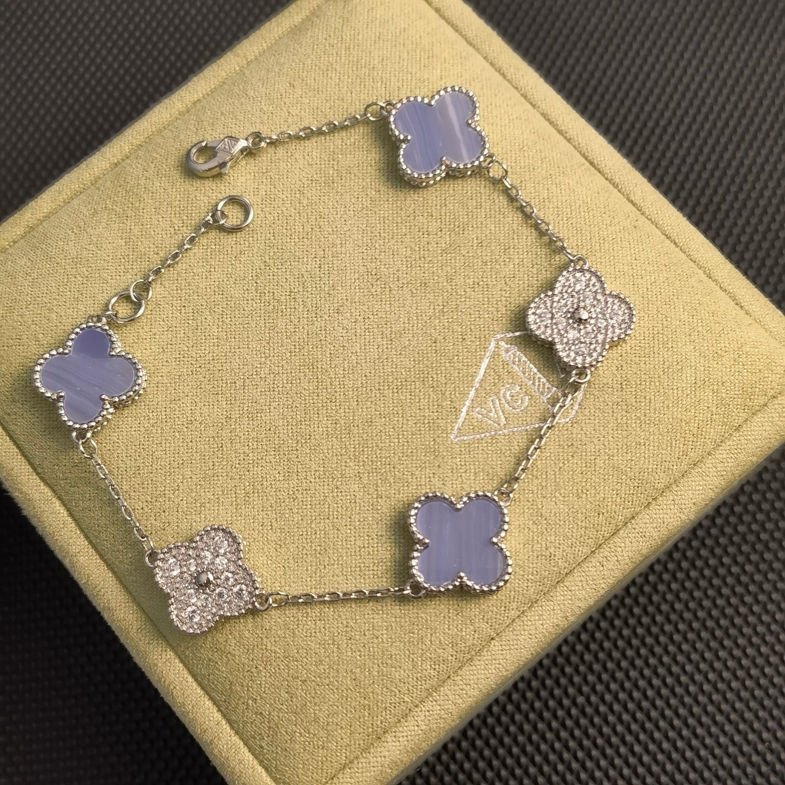 18k 紫玉髓四葉草高奢定製手鍊系列