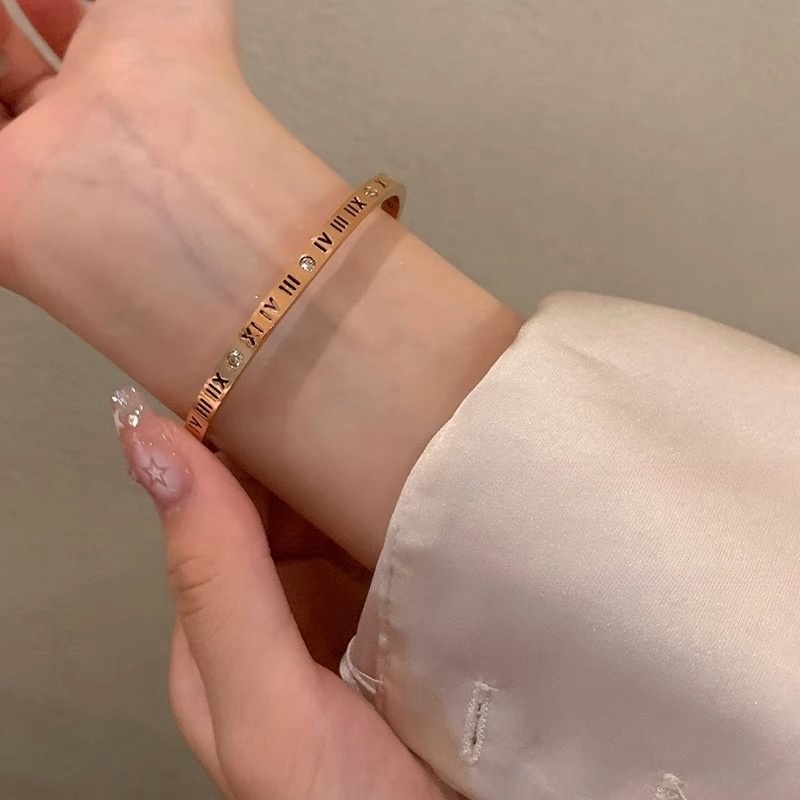 羅馬數字水鑽款 定製手鐲