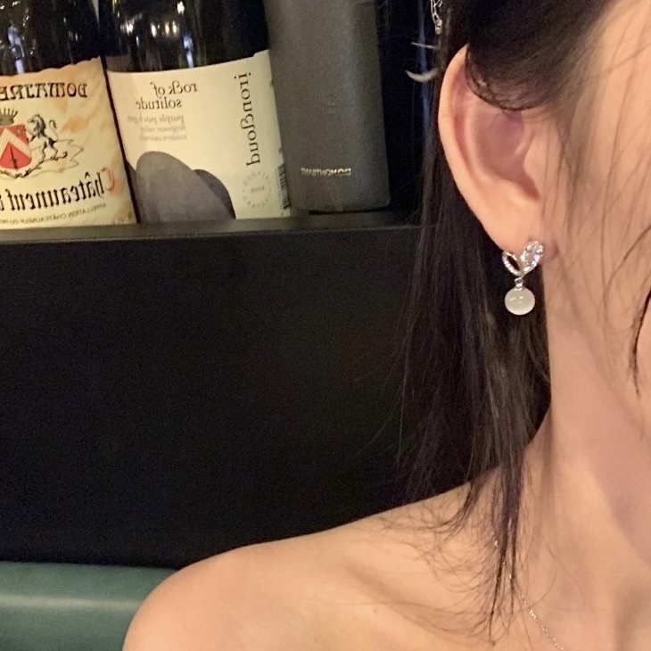 銀水鑽心 晶透貓眼石墜/現貨1