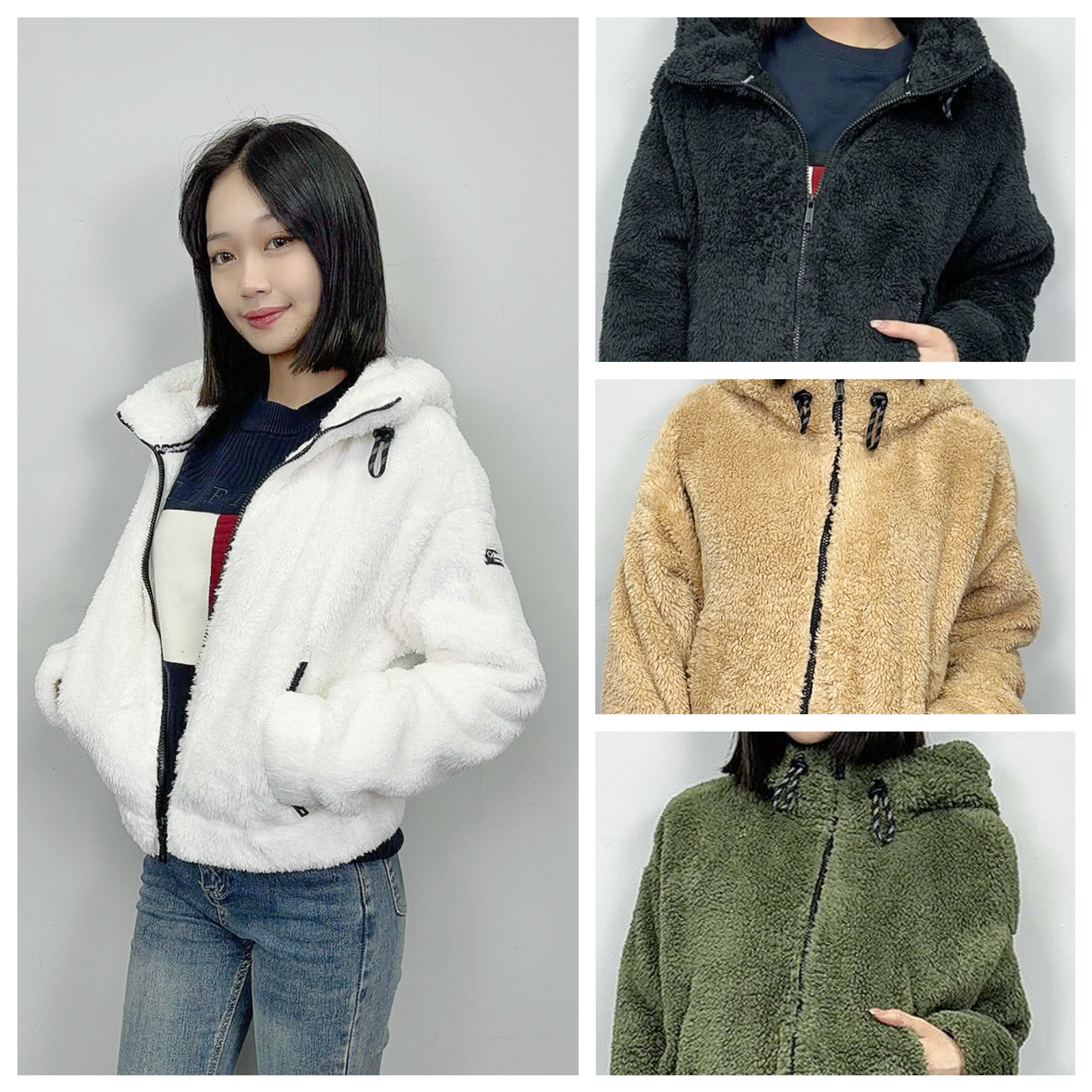 Calvin Klein CK 女款 絨毛外套 羊羔毛 連帽外套