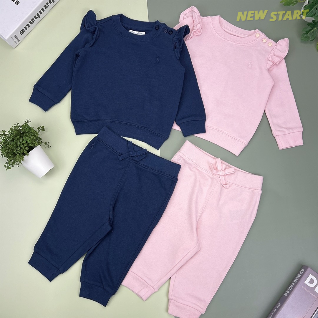 Polo Ralph Lauren 小馬 小童 荷葉邊 大學T 縮口褲 套裝