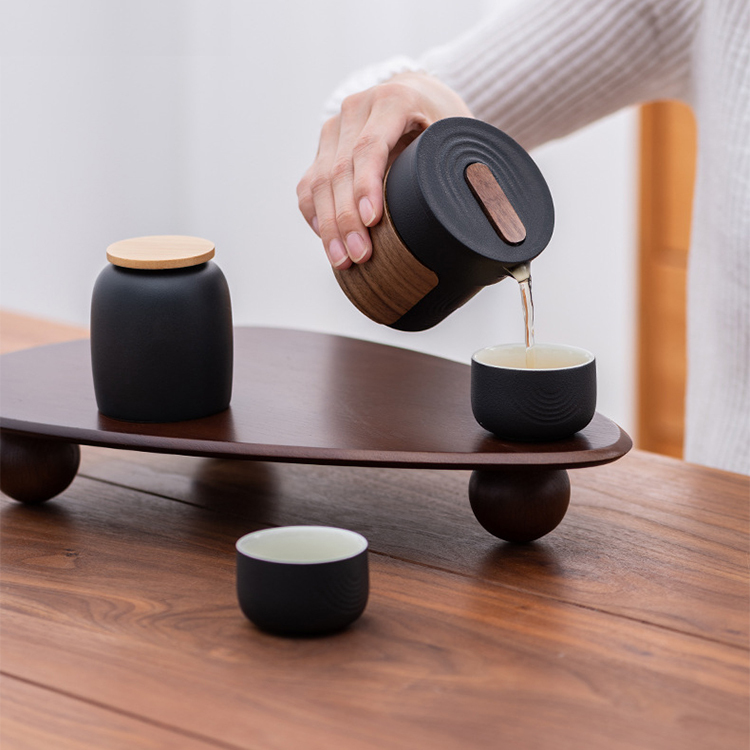 鹿港窯禮品館 │隨身携帶高顔值會議送禮伴手禮一壺一罐兩杯旅行茶具套裝功夫茶具 商務活動禮品