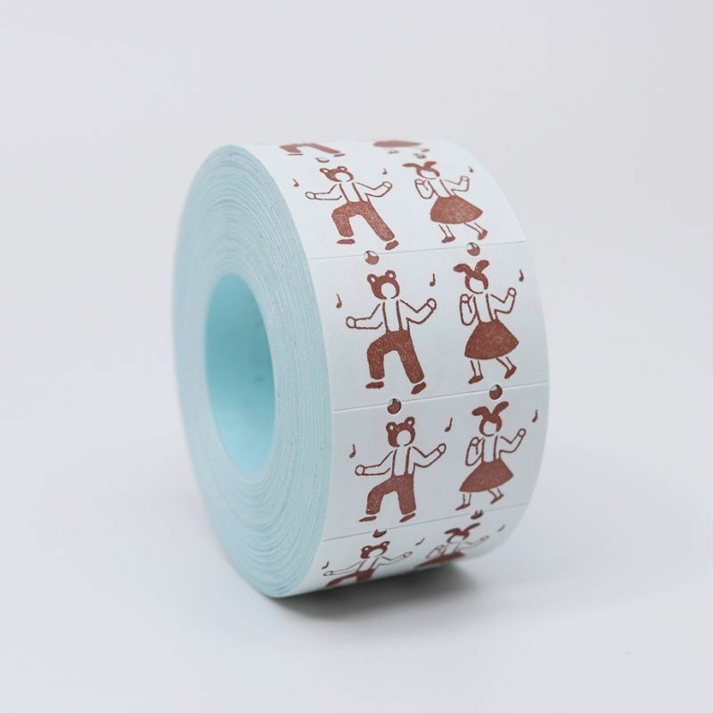 日本36Sublo x 羅久井 跳舞森林熊 標籤機貼紙膠帶 <整捲/分裝>
