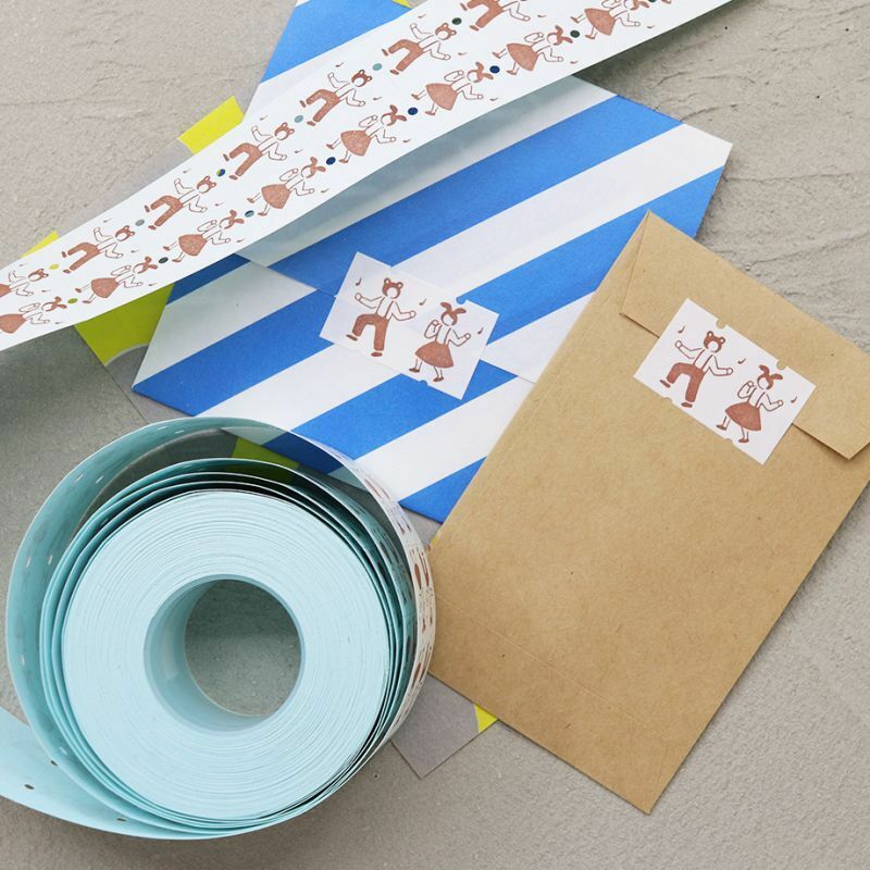 日本36Sublo x 羅久井 跳舞森林熊 標籤機貼紙膠帶 <整捲/分裝>