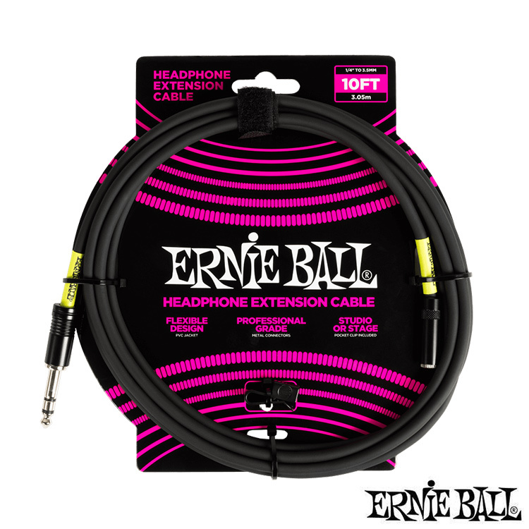 Ernie Ball PO6422 3.5 to 6.3 耳機延長線 3米