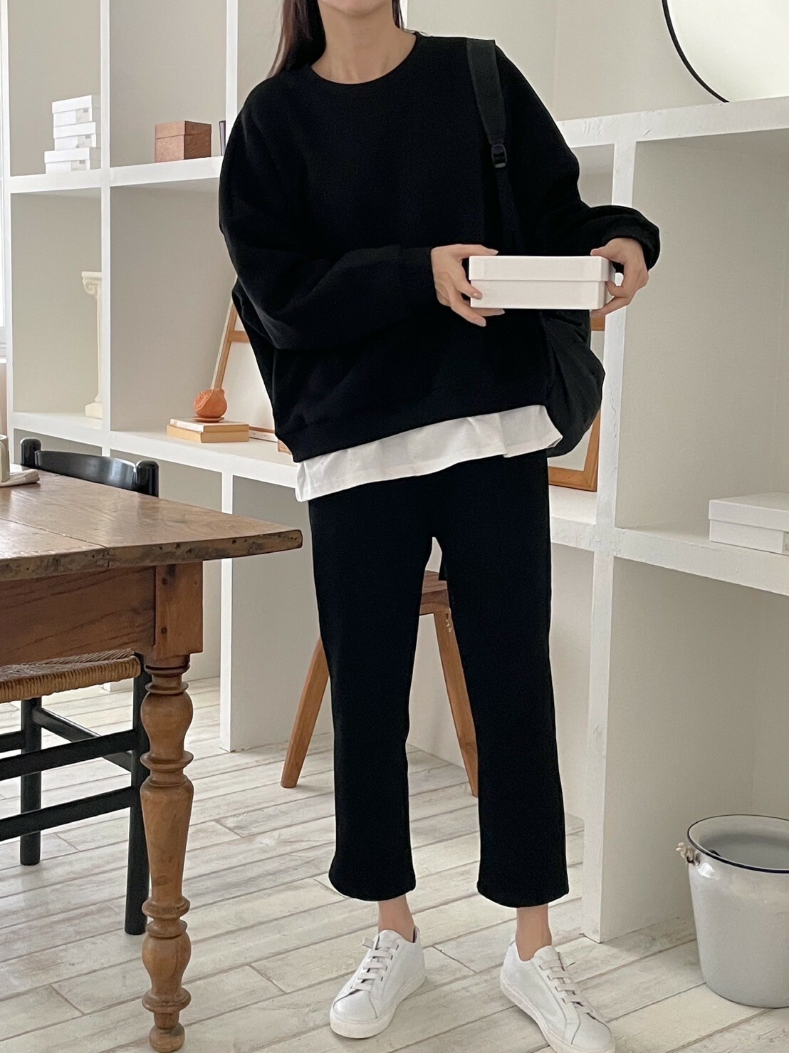 ᴴᴼᵀ ▸▸店長推薦◃◃ 秋冬新款/圓領假兩件套裝 3色 MANIFEST正韓🇰🇷