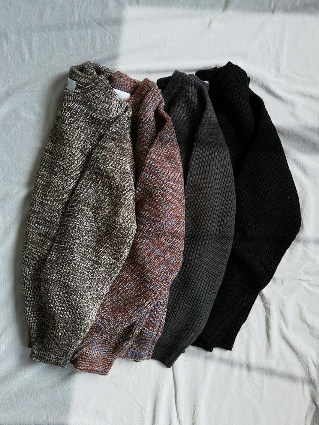 混色圓領針織衫 T5324