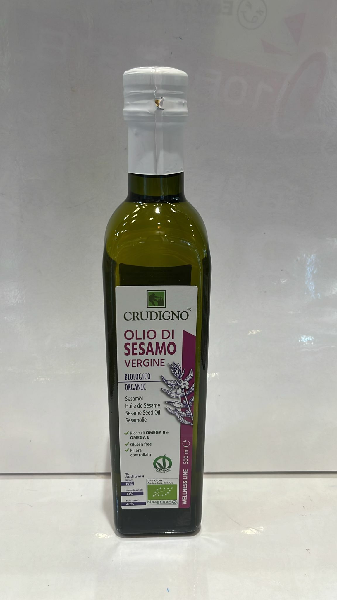Y2: CRUDIGNO - 有機初榨冷壓 芝麻油 (500ml)