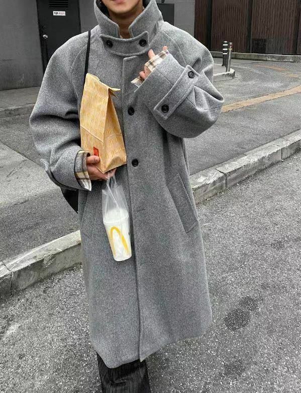 淨色反領長褸 JK2501