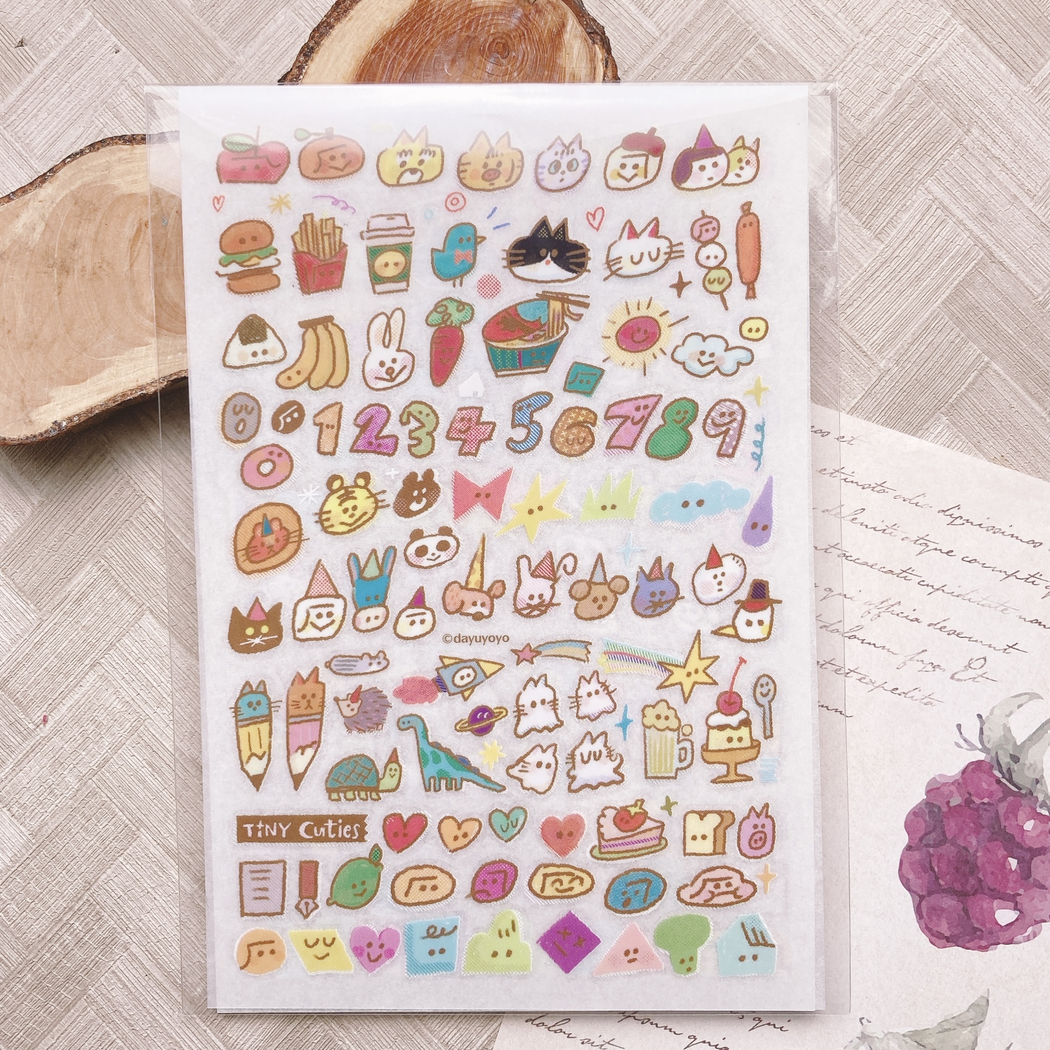 大宇人｜Tiny Cuties 感壓轉印貼紙組（一組二入）