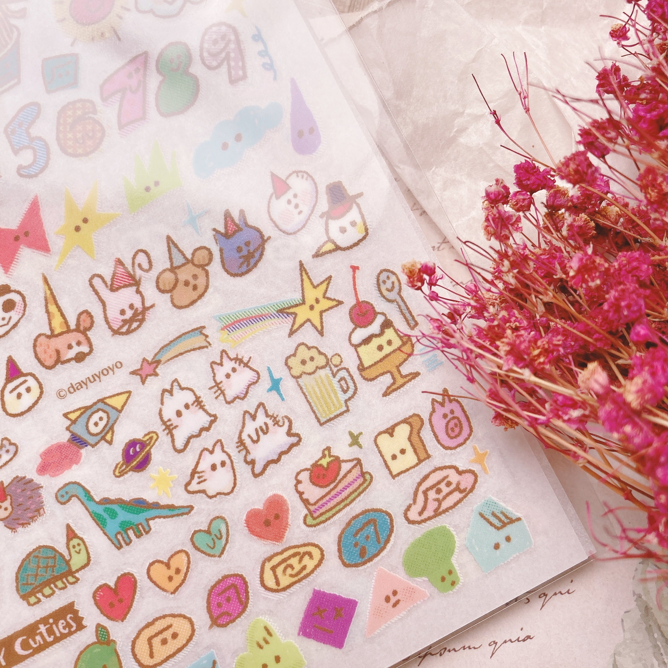 大宇人｜Tiny Cuties 感壓轉印貼紙組（一組二入）