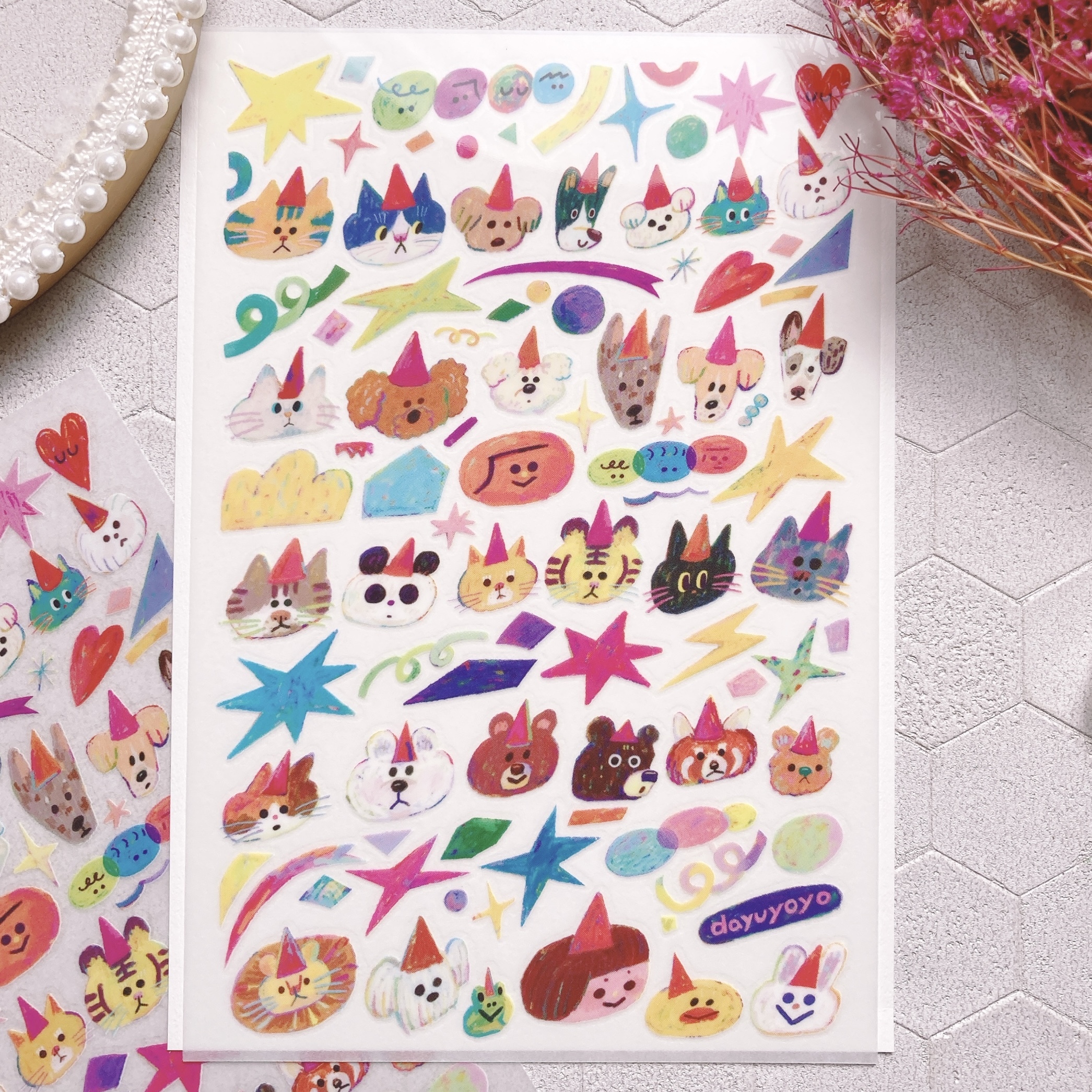 大宇人｜好彩頭 感壓轉印貼紙組（一組二入）