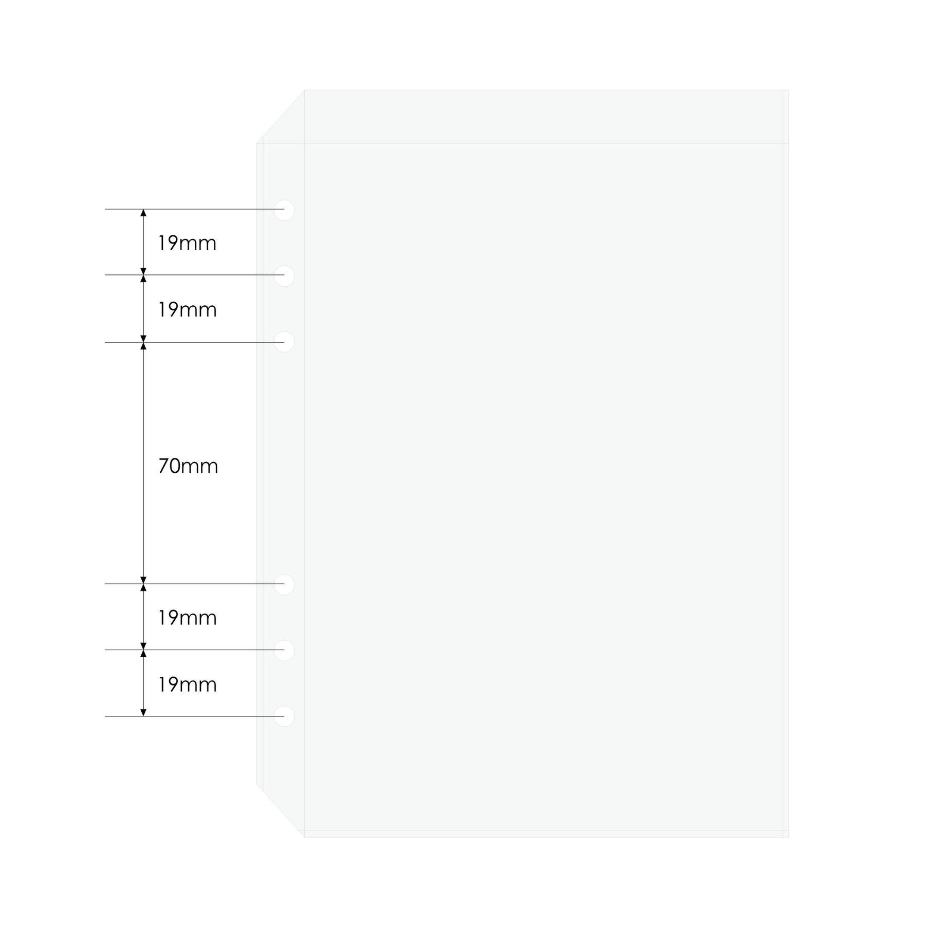 大人貼紙收集活頁本 補充內頁(6孔) ｜KING JIM 日本