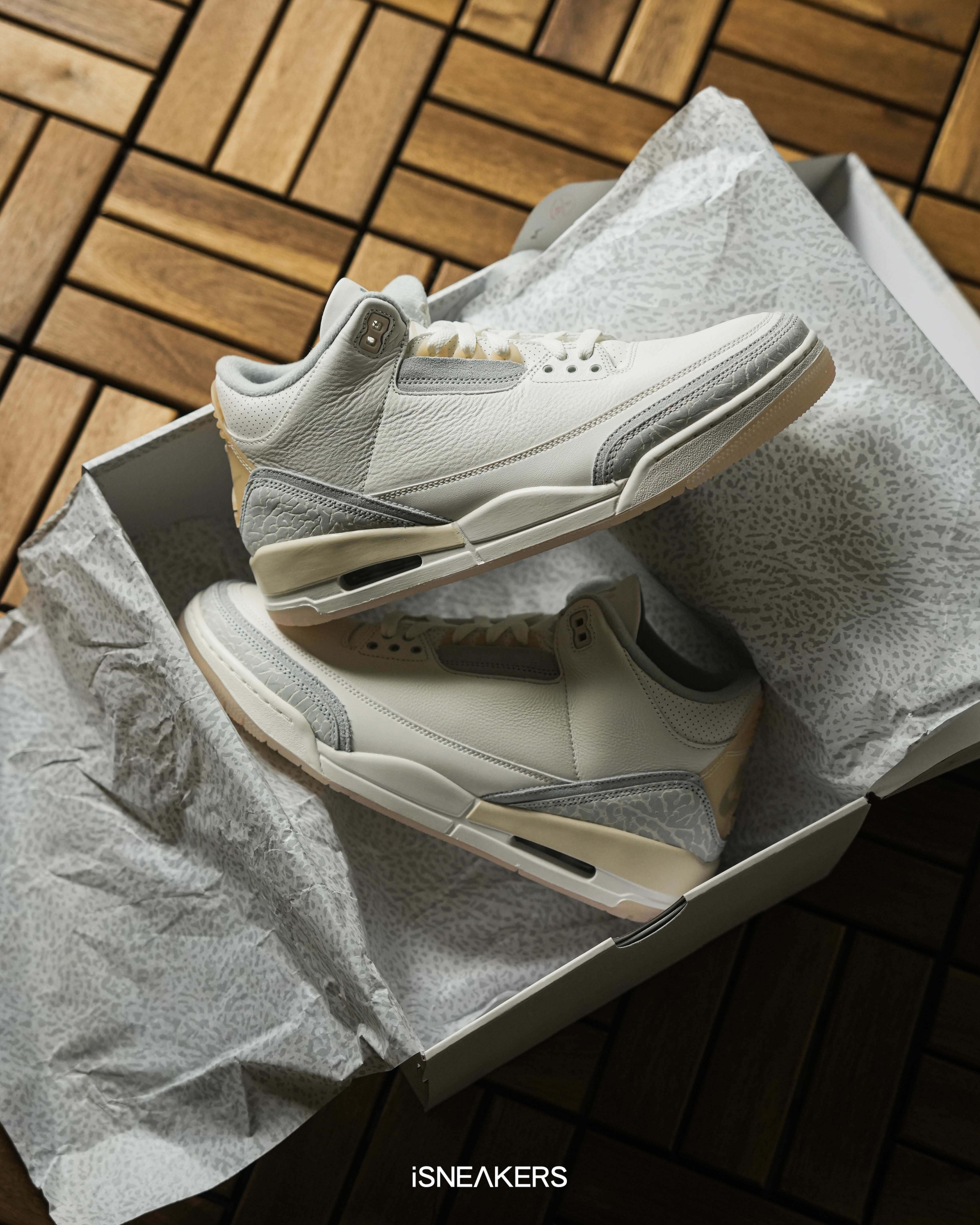 iSNEAKERS｜Air Jordan 3 Craft "Ivory" 象牙白 FJ9479-100