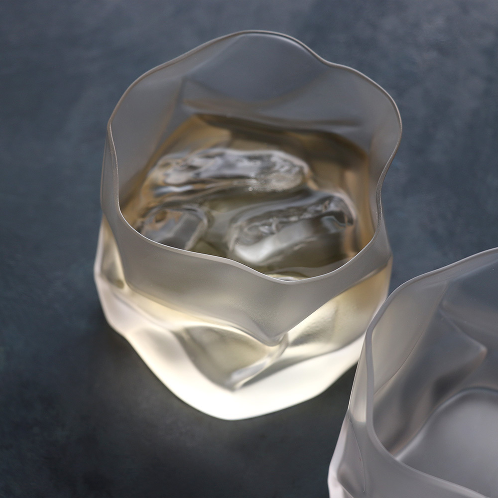 木村硝子店 皺摺感威士忌杯 霧面 300ml | 2入組優惠專區