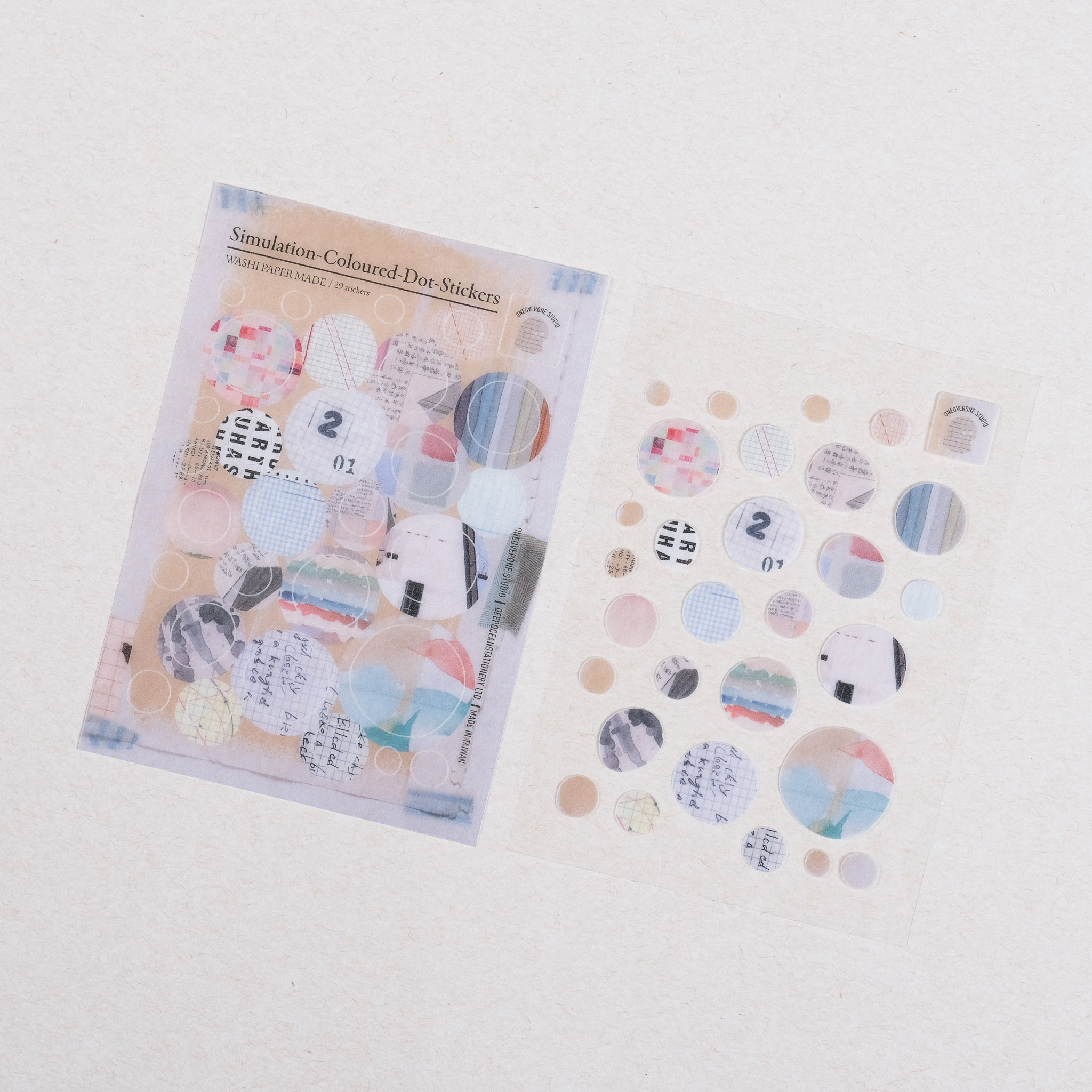 拼貼和紙圓貼｜一分之一工作室 臺灣