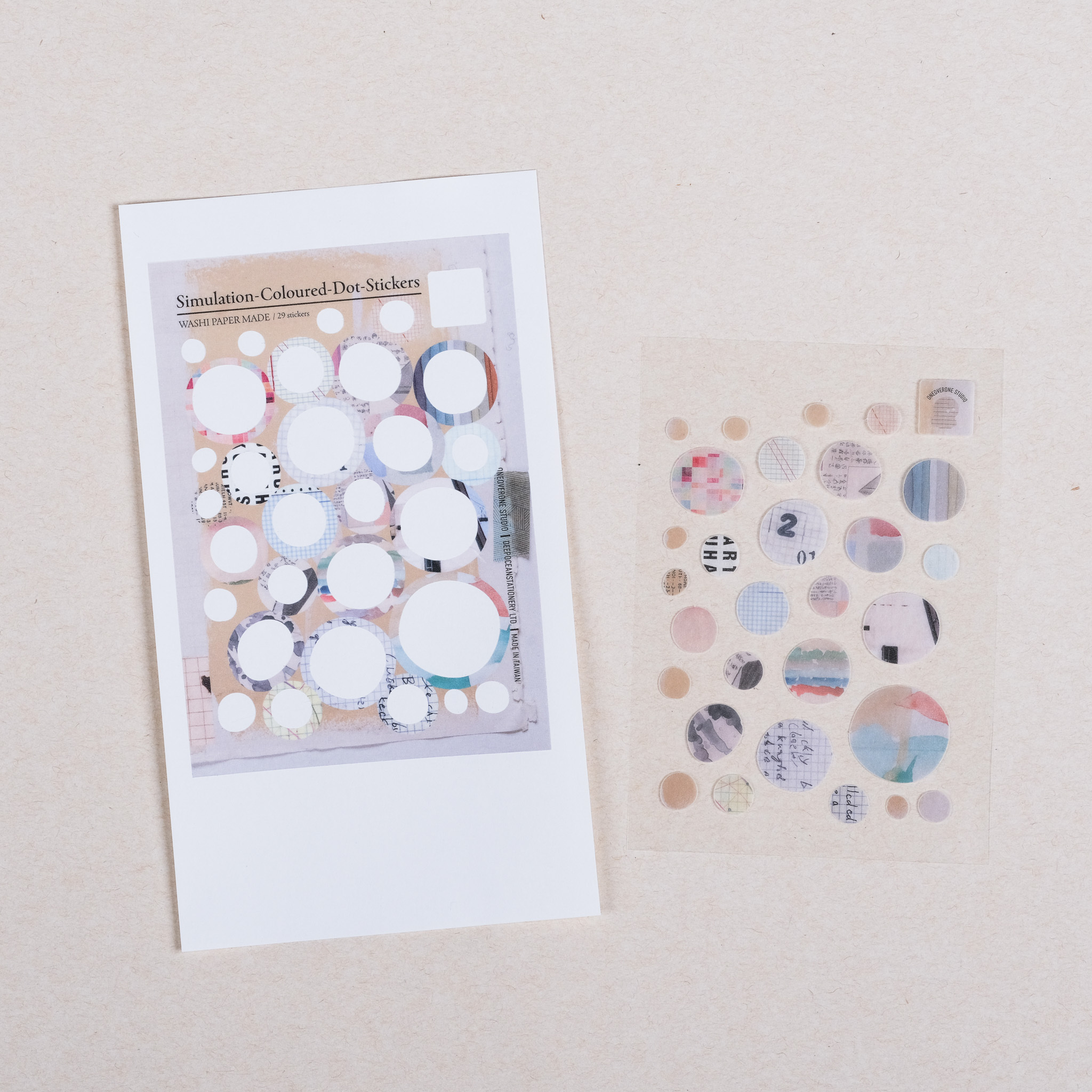 拼貼和紙圓貼｜一分之一工作室 臺灣