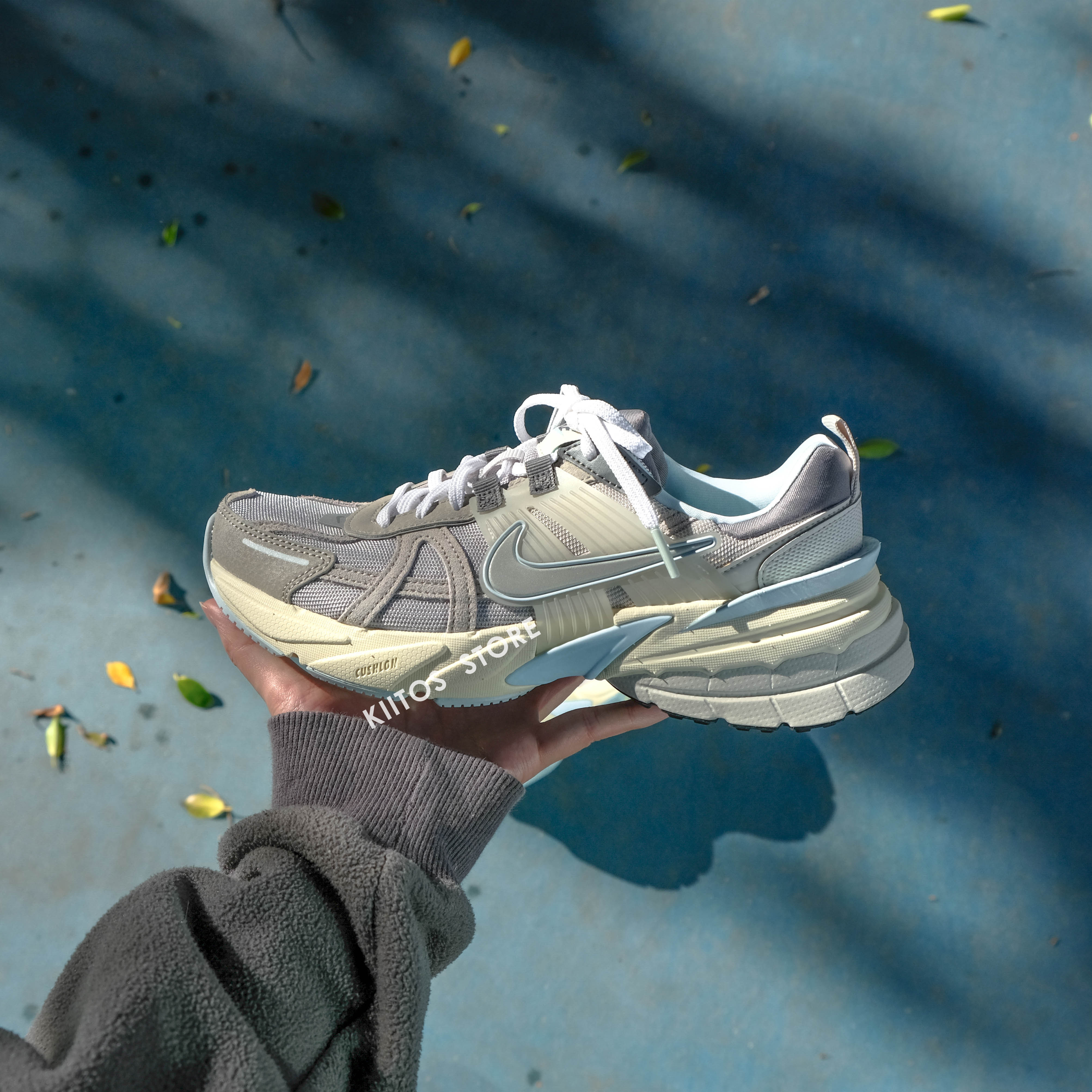 Nike V2K Runtekk Grey Blue 煙雨霧灰 寶寶藍 奶油底 FZ3596-072