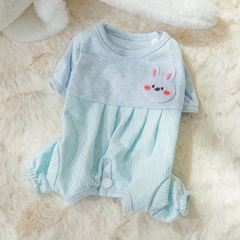 宠物衣服 纯棉包肚 米色小熊，蓝色小兔