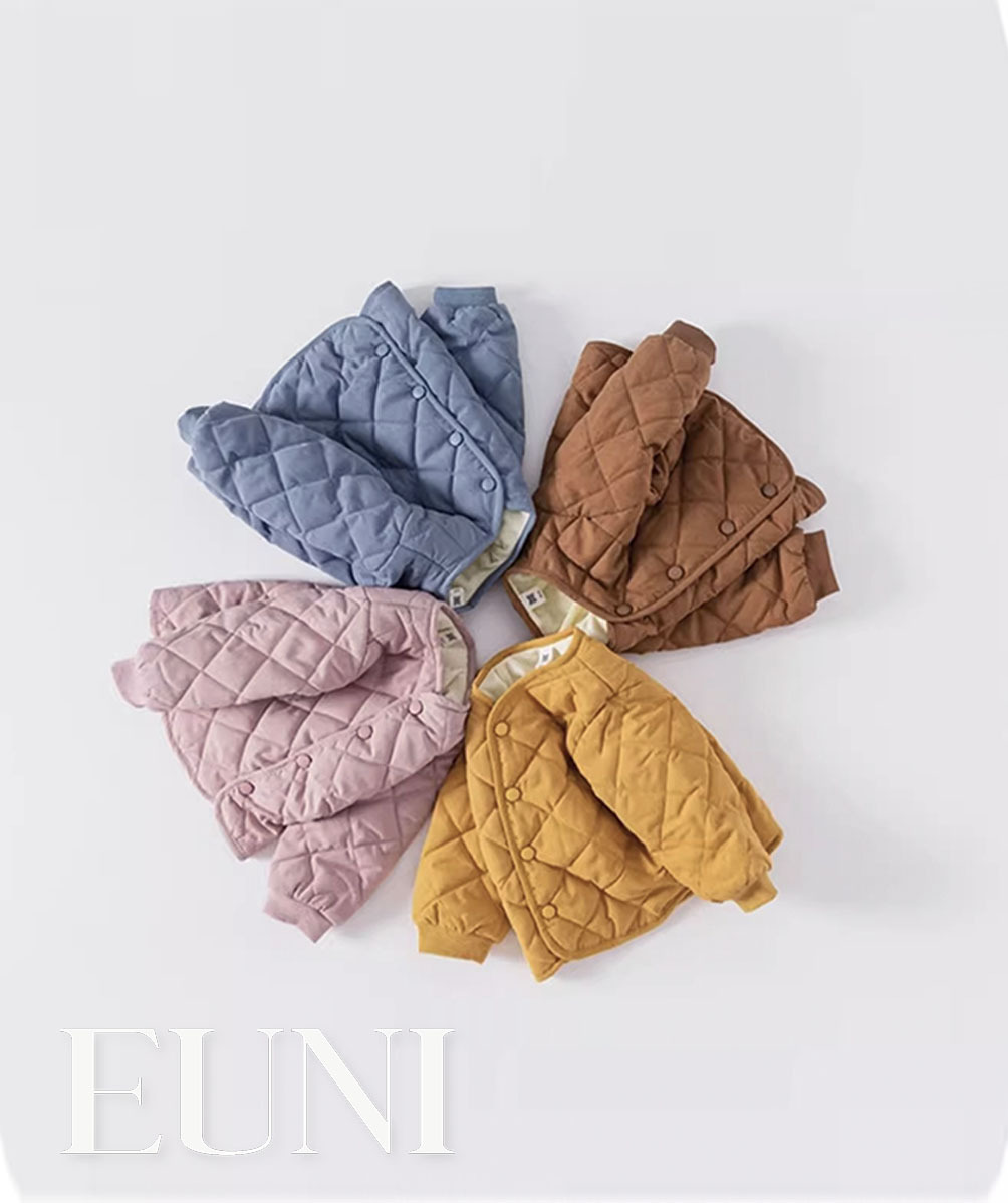 菱格紋棉襖外套