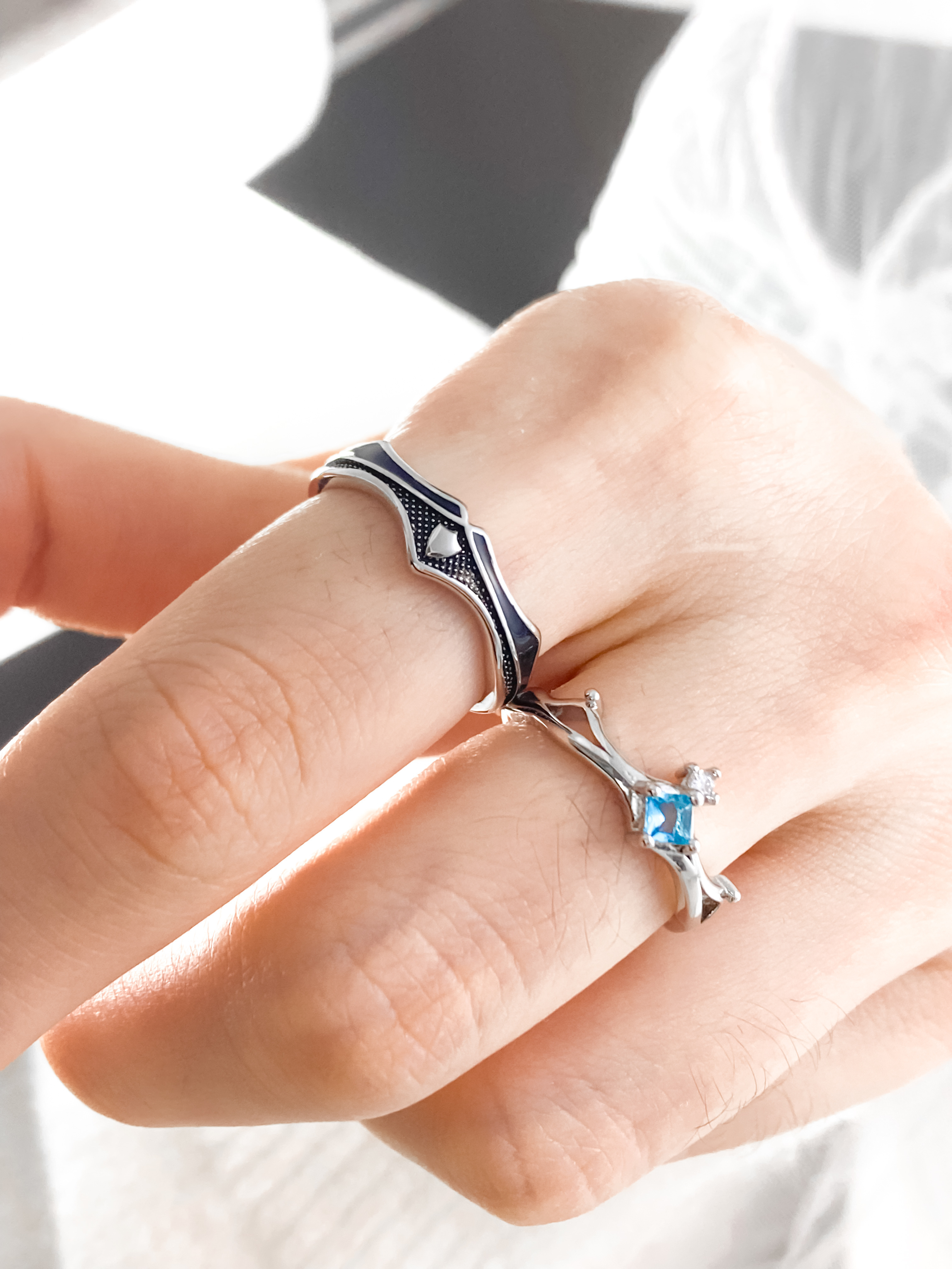 「公主和騎士」情侶戒指💍 ｜鍍銀｜活口對戒｜免費刻字✒️｜